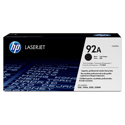 HP 92A Black LaserJet Toner Cartridge - HP Black and White Laser Toner Printer Cartridges