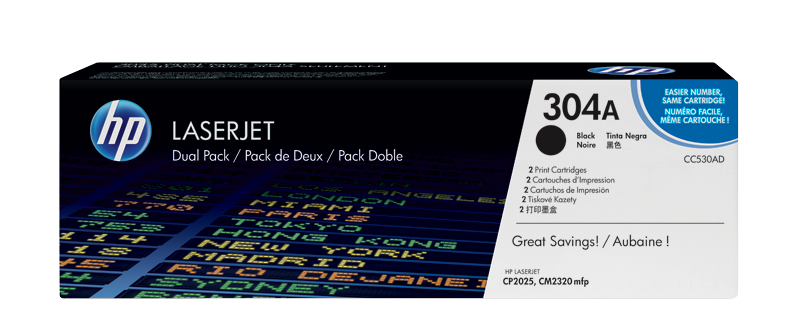 Toner Cartridge - No 304A - 3.5k Pages - Black - Dual Pack
