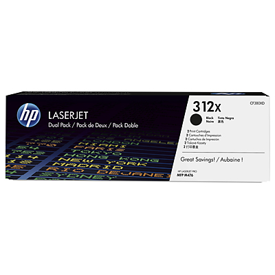Toner Cartridge 312X Black Dual Pack (CF380XD)