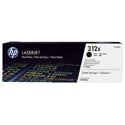 Toner Cartridge 312X Black Dual Pack (CF380XD)