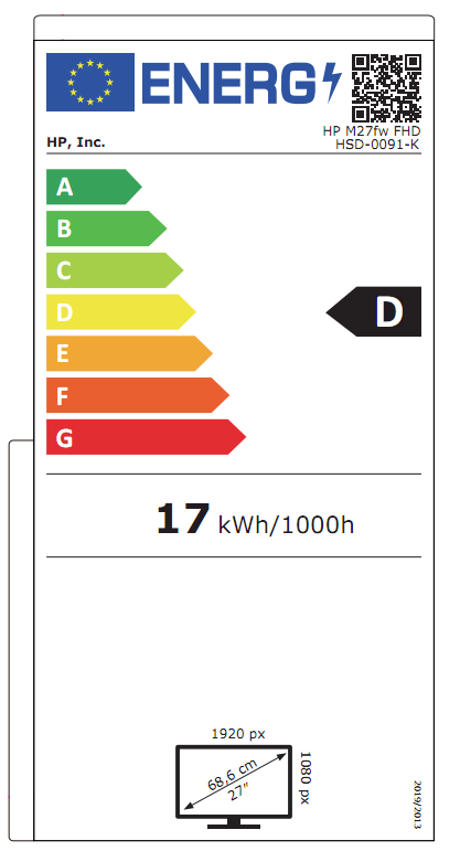 Energy efficiency class label image