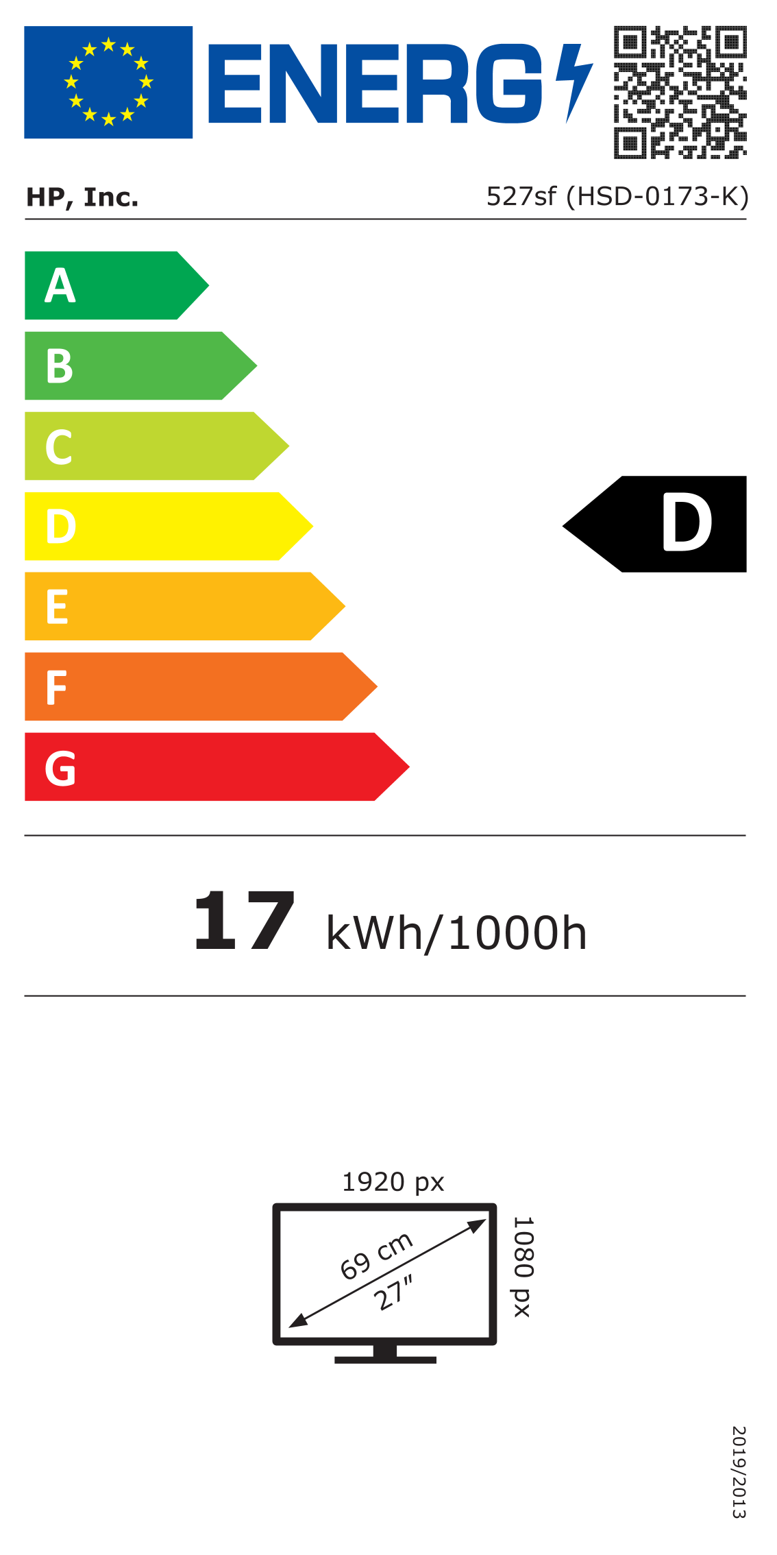 Enerji verimliliği sınıfı etiketi görüntüsü