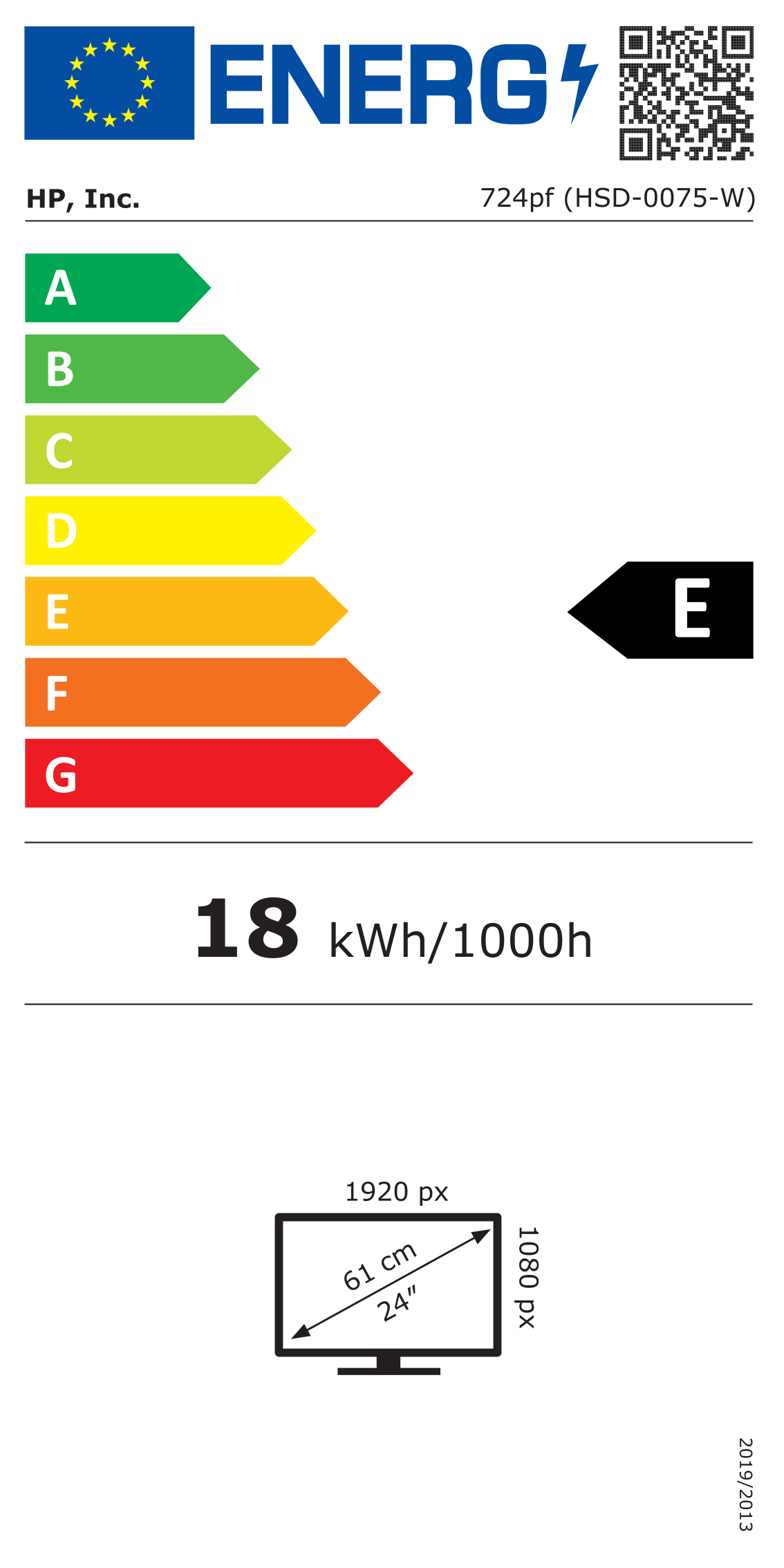 Energy efficiency class label image